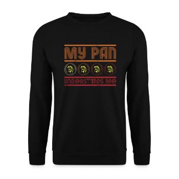 Ma casserole me comprend - à la recherche d’or - Sweat-shirt Unisexe - noir - Devant - Alina (178cm) & Michal (187cm)