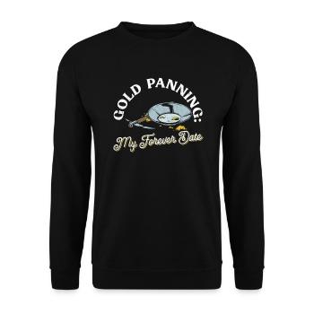 Orpaillage : mon rendez-vous pour toujours creuser de l’or - Sweat-shirt Unisexe - noir - Devant - Alina (178cm) & Michal (187cm)