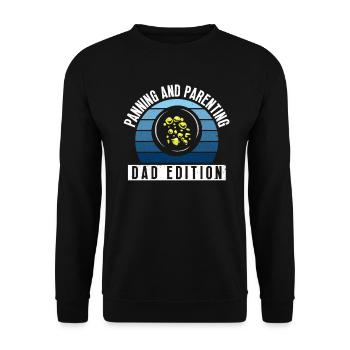 Or orpaillage et éducation des enfants - Dad Edition - Sweat-shirt Unisexe - noir - Devant - Alina (178cm) & Michal (187cm)