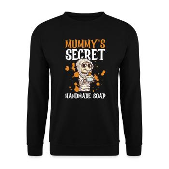 Soap making Halloween soap boiler saying - Unisex Sweatshirt - black - Front - Alina (178cm) & Michal (187cm)