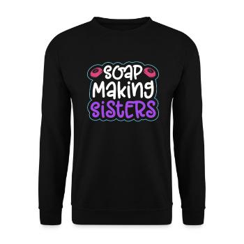 soap soap making soap maker soap boiler - Unisex Sweatshirt - black - Front - Alina (178cm) & Michal (187cm)