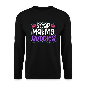 soap soap making soap maker soap boiler - Unisex Sweatshirt - black - Front - Alina (178cm) & Michal (187cm)