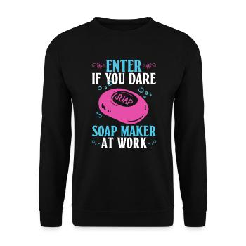 soap soap making soap maker soap boiler - Unisex Sweatshirt - black - Front - Alina (178cm) & Michal (187cm)