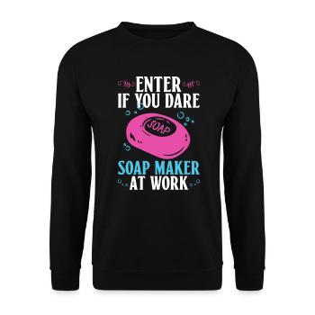 soap soap making soap maker soap boiler - Unisex Sweatshirt - black - Front - Alina (178cm) & Michal (187cm)