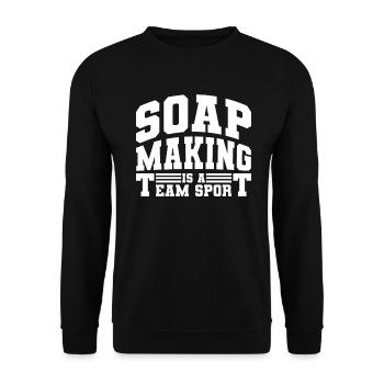 Soap Soap Making Soap Maker Soap Maker - Unisex Sweatshirt - black - Front - Alina (178cm) & Michal (187cm)