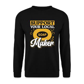 soap soap making soap maker soap boiler - Unisex Sweatshirt - black - Front - Alina (178cm) & Michal (187cm)