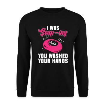 Soap Soap Making Soap Maker Soap Maker - Unisex Sweatshirt - black - Front - Alina (178cm) & Michal (187cm)