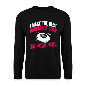 soap soap making soap maker soap boiler - Unisex Sweatshirt - black - Front - Alina (178cm) & Michal (187cm)