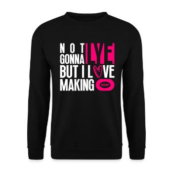 soap soap making soap maker soap boiler - Unisex Sweatshirt - black - Front - Alina (178cm) & Michal (187cm)