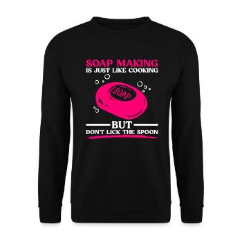 soap soap making soap maker soap boiler - Unisex Sweatshirt - black - Front - Alina (178cm) & Michal (187cm)