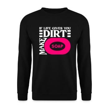 soap soap making soap maker soap boiler - Unisex Sweatshirt - black - Front - Alina (178cm) & Michal (187cm)