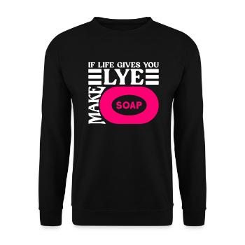 soap soap making soap maker soap boiler - Unisex Sweatshirt - black - Front - Alina (178cm) & Michal (187cm)