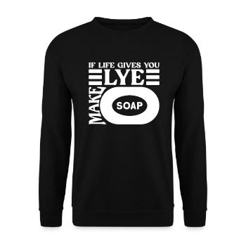 soap soap making soap maker soap boiler - Unisex Sweatshirt - black - Front - Alina (178cm) & Michal (187cm)