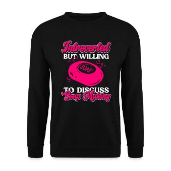 soap soap making soap maker soap boiler - Unisex Sweatshirt - black - Front - Alina (178cm) & Michal (187cm)