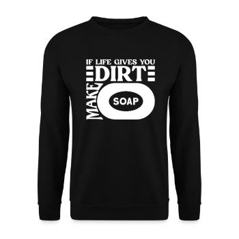 soap soap making soap maker soap boiler - Unisex Sweatshirt - black - Front - Alina (178cm) & Michal (187cm)