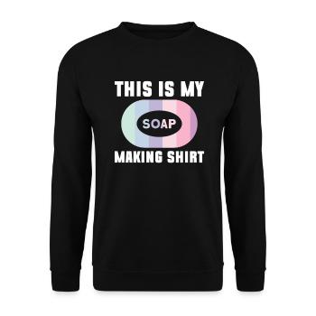 soap soap making soap maker soap boiler - Unisex Sweatshirt - black - Front - Alina (178cm) & Michal (187cm)