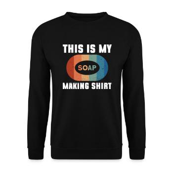 soap soap making soap maker soap boiler - Unisex Sweatshirt - black - Front - Alina (178cm) & Michal (187cm)