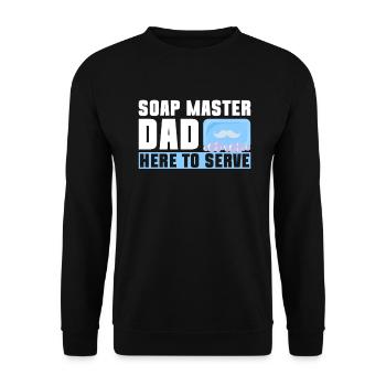 Soap making father soap boiler saying dad - Unisex Sweatshirt - black - Front - Alina (178cm) & Michal (187cm)