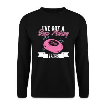 soap soap making soap maker soap boiler - Unisex Sweatshirt - black - Front - Alina (178cm) & Michal (187cm)