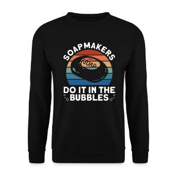 soap soap making soap maker soap boiler - Unisex Sweatshirt - black - Front - Alina (178cm) & Michal (187cm)
