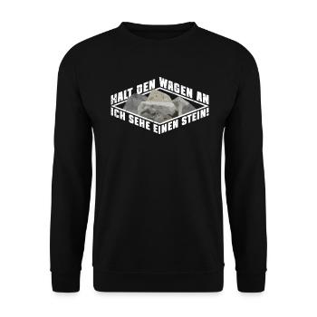 Geologe Steinsammler Steine Geologie Spruch - Unisex Pullover - Schwarz - Vorne - Alina (178cm) & Michal (187cm)