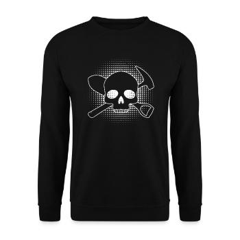 Skeleton Rockhounding Tools - Rockhounding - Unisex Pullover - Schwarz - Vorne - Alina (178cm) & Michal (187cm)