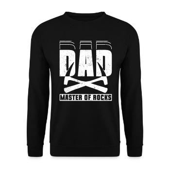 Dad - Master of the Rocks - Rockhounding Dad Rock - Unisex Sweatshirt - black - Front - Alina (178cm) & Michal (187cm)