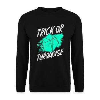 Geologe Steinsammler Steine Geologie Halloween - Unisex Pullover - Schwarz - Vorne - Alina (178cm) & Michal (187cm)