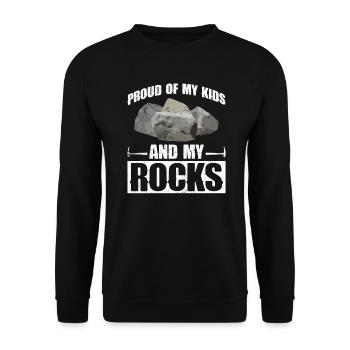 Geologist Dad Stone Collector Stones Geology Father - Unisex Sweatshirt - black - Front - Alina (178cm) & Michal (187cm)
