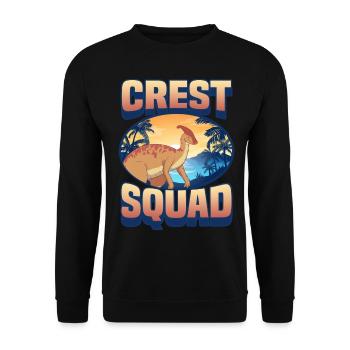 Dinosaurier Geschenke | Dino Kinder Geburtstage - Unisex Pullover - Schwarz - Vorne - Alina (178cm) & Michal (187cm)