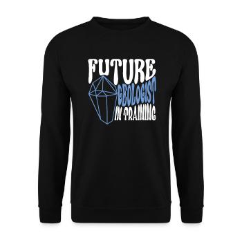 Geologist Children Stone Collector Stones Geology Boy - Unisex Sweatshirt - black - Front - Alina (178cm) & Michal (187cm)