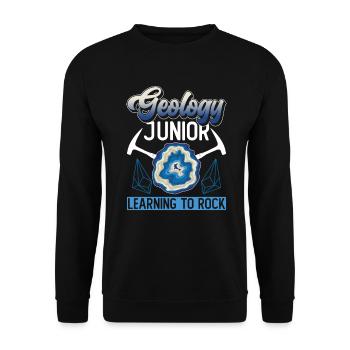 Geologist Children Stone Collector Stones Geology Boy - Unisex Sweatshirt - black - Front - Alina (178cm) & Michal (187cm)