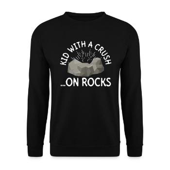Geologist Children Stone Collector Stones Geology Boy - Unisex Sweatshirt - black - Front - Alina (178cm) & Michal (187cm)