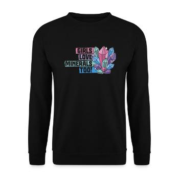 Geologe Steinsammler Steine Geologie Mineralien - Unisex Pullover - Schwarz - Vorne - Alina (178cm) & Michal (187cm)
