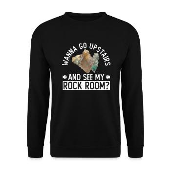 Geologist Stone Collector Stones Geology Minerals - Unisex Sweatshirt - black - Front - Alina (178cm) & Michal (187cm)