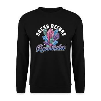 Geologe Steinsammler Steine Geologie Mineralien - Unisex Pullover - Schwarz - Vorne - Alina (178cm) & Michal (187cm)