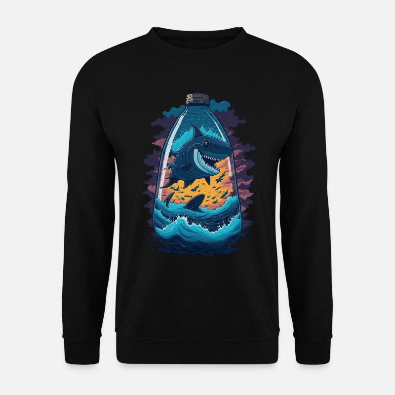 Shark Bottle - Unisex Sweatshirt - black