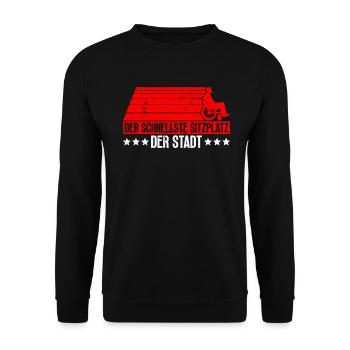 Rollstuhlfahrer Rollstuhl Lustiger Spruch - Unisex Pullover - Schwarz - Vorne - Alina (178cm) & Michal (187cm)