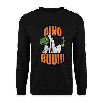 Halloween Dinosaur Ghost - Unisex Sweatshirt - black - Front - Alina (178cm) & Michal (187cm)