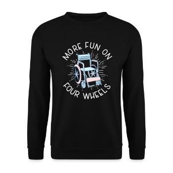 33 Plus de plaisir sur quatre roues R 02 - Sweat-shirt Unisexe - noir - Devant - Alina (178cm) & Michal (187cm)