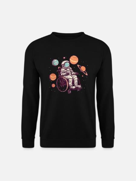 Rollstuhlfahrer Rollstuhl Behinderung Lustig - Unisex sweater - sort