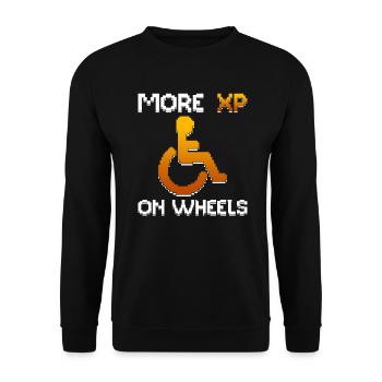 Wheelchair Wheelchair Disability Funny - Unisex Sweatshirt - black - Front - Alina (178cm) & Michal (187cm)