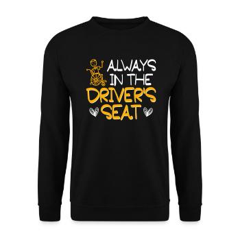 Wheelchair Wheelchair Disability Funny - Unisex Sweatshirt - black - Front - Alina (178cm) & Michal (187cm)