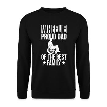 Wheelchair Wheelchair Disability Funny - Unisex Sweatshirt - black - Front - Alina (178cm) & Michal (187cm)