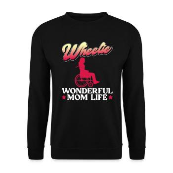 Wheelchair Wheelchair Disability Funny - Unisex Sweatshirt - black - Front - Alina (178cm) & Michal (187cm)