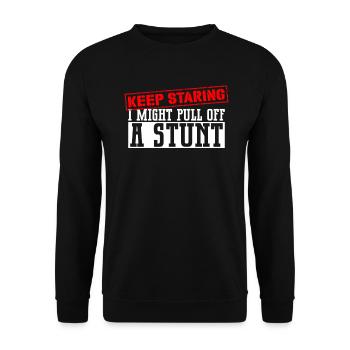 Wheelchair Wheelchair Disability Funny - Unisex Sweatshirt - black - Front - Alina (178cm) & Michal (187cm)
