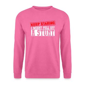 Rollstuhlfahrer Rollstuhl Behinderung Lustig - Unisex Pullover - Pink - Vorne