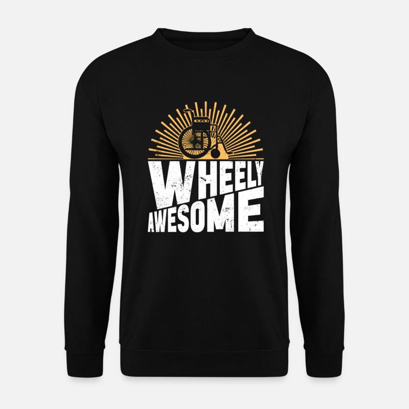 Fauteuil roulant Fauteuil roulant Handicap Drôle - Sweat-shirt Unisexe - noir
