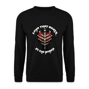A Love That Beats the Bones - Unisex Sweatshirt - black - Front - Alina (178cm) & Michal (187cm)