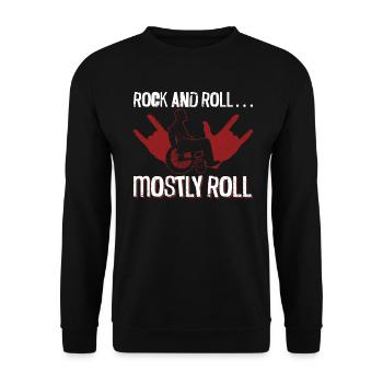 Wheelchair Wheelchair Disability Funny - Unisex Sweatshirt - black - Front - Alina (178cm) & Michal (187cm)